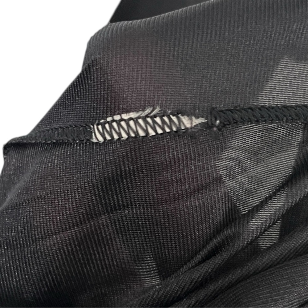 Vintage Black Sleeveless Nightgown Midi Dress Sheer Lightweight Womens Neutral - Picture 4 of 5
